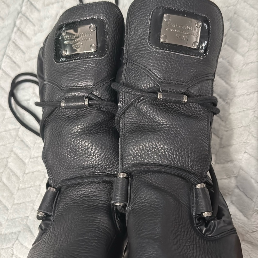 Dolce & Gabbana Black Leather Women's Boots - Picture 3 of 9